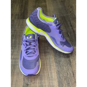 Under Armour Micro G Womens Running Shoes Purple Neon Yellow Size 9.5